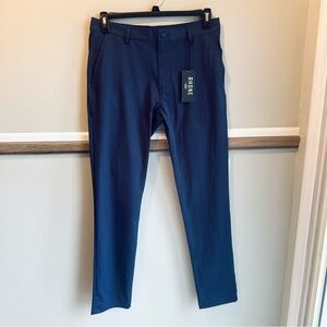 RHONE Slim Fit Commuter Pants Navy Blue Chino Golf Performance